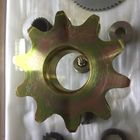 Standard 45C Steel Double Chain Sprocket Yellow Zincing Surface Treating